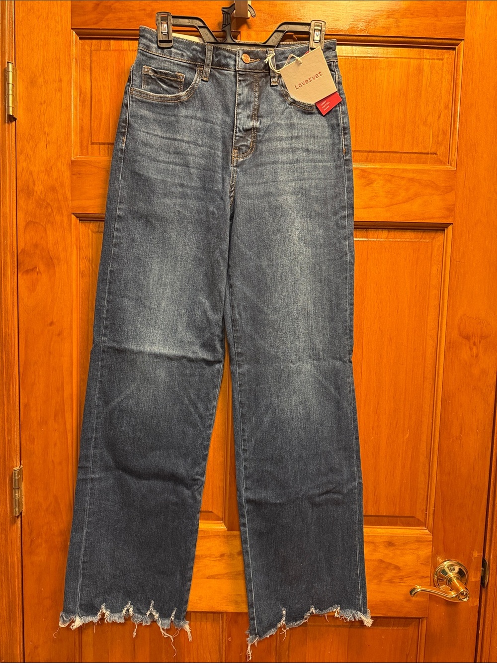 Lover/veet Dark Blue Wide-Leg High-Rise Jeans